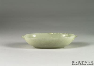 图片[2]-Oval jade plate with two handles, India-China Archive